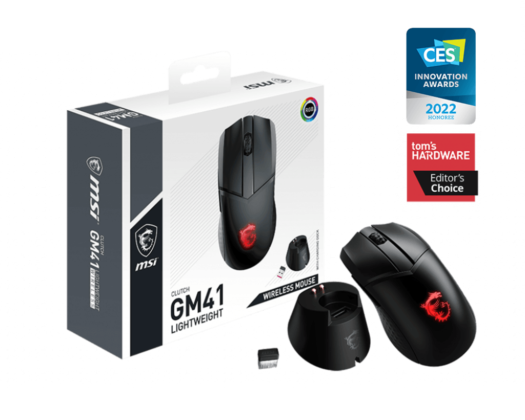 MSI CLUTCH GM41 LIGHTWEIGHT Wireless Gaming Mouse